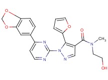 1-[4-(1,3-benzodioxol-5-yl)-2-pyrimidinyl]-5-(2-furyl)-N-(2-hydroxyethyl)-N-methyl-1H-pyrazole-4-carboxamide