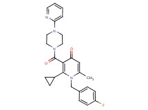 2-cyclopropyl-1-(4-fluorobenzyl)-6-methyl-3-{[4-(2-pyridinyl)-1-piperazinyl]carbonyl}-4(1H)-pyridinone
