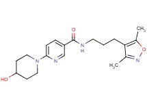 N-[3-(3,5-dimethyl-4-isoxazolyl)propyl]-6-(4-hydroxy-1-piperidinyl)nicotinamide