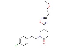 1-[2-(4-chlorophenyl)ethyl]-5-[3-(2-methoxyethyl)-1,2,4-oxadiazol-5-yl]-2-piperidinone