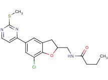N-({7-chloro-5-[2-(methylthio)-4-pyrimidinyl]-2,3-dihydro-1-benzofuran-2-yl}methyl)butanamide