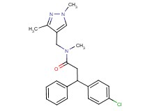 3-(4-chlorophenyl)-N-[(1,3-dimethyl-1H-pyrazol-4-yl)methyl]-N-methyl-3-phenylpropanamide