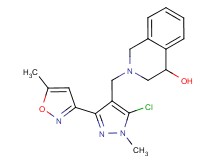 2-{[5-chloro-1-methyl-3-(5-methylisoxazol-3-yl)-1H-pyrazol-4-yl]methyl}-1,2,3,4-tetrahydroisoquinolin-4-ol
