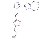 2-(1-{2-[3-(methoxymethyl)-1,2,4-oxadiazol-5-yl]ethyl}-1H-imidazol-2-yl)-5,6,7,8-tetrahydro-4H-pyrazolo[1,5-a][1,4]diazepine dihydrochloride