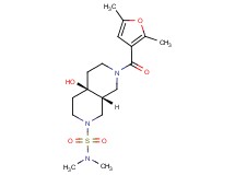 (4aR*,8aR*)-7-(2,5-dimethyl-3-furoyl)-4a-hydroxy-N,N-dimethyloctahydro-2,7-naphthyridine-2(1H)-sulfonamide