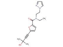 N-ethyl-5-(3-hydroxy-3-methylbut-1-yn-1-yl)-N-[2-(1H-pyrazol-1-yl)ethyl]-2-furamide