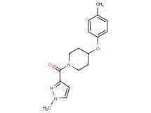 4-(4-methylphenoxy)-1-[(1-methyl-1H-pyrazol-3-yl)carbonyl]piperidine