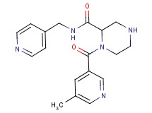 1-[(5-methyl-3-pyridinyl)carbonyl]-N-(4-pyridinylmethyl)-2-piperazinecarboxamide
