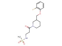 N-(3-{3-[(2-fluorophenoxy)methyl]-1-piperidinyl}-3-oxopropyl)methanesulfonamide