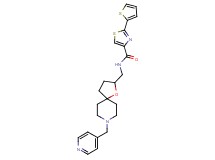 N-{[8-(4-pyridinylmethyl)-1-oxa-8-azaspiro[4.5]dec-2-yl]methyl}-2-(2-thienyl)-1,3-thiazole-4-carboxamide