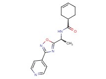 N-{1-[3-(4-pyridinyl)-1,2,4-oxadiazol-5-yl]ethyl}-3-cyclohexene-1-carboxamide
