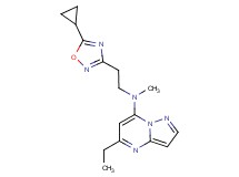 N-[2-(5-cyclopropyl-1,2,4-oxadiazol-3-yl)ethyl]-5-ethyl-N-methylpyrazolo[1,5-a]pyrimidin-7-amine