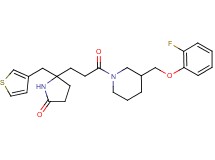 5-(3-{3-[(2-fluorophenoxy)methyl]-1-piperidinyl}-3-oxopropyl)-5-(3-thienylmethyl)-2-pyrrolidinone