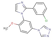 4-{3-[2-(3-chlorophenyl)-1H-imidazol-1-yl]-4-methoxyphenyl}-4H-1,2,4-triazole