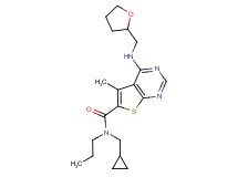 N-(cyclopropylmethyl)-5-methyl-N-propyl-4-[(tetrahydro-2-furanylmethyl)amino]thieno[2,3-d]pyrimidine-6-carboxamide