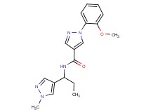 1-(2-methoxyphenyl)-N-[1-(1-methyl-1H-pyrazol-4-yl)propyl]-1H-pyrazole-4-carboxamide