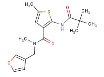 2-[(2,2-dimethylpropanoyl)amino]-N-(3-furylmethyl)-N,5-dimethylthiophene-3-carboxamide