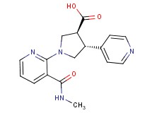 (3S*,4R*)-1-{3-[(methylamino)carbonyl]pyridin-2-yl}-4-pyridin-4-ylpyrrolidine-3-carboxylic acid