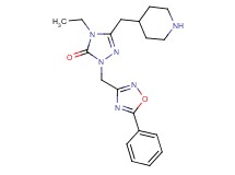 4-ethyl-2-[(5-phenyl-1,2,4-oxadiazol-3-yl)methyl]-5-(4-piperidinylmethyl)-2,4-dihydro-3H-1,2,4-triazol-3-one dihydrochloride