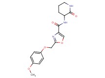 2-[(4-methoxyphenoxy)methyl]-N-(2-oxopiperidin-3-yl)-1,3-oxazole-4-carboxamide