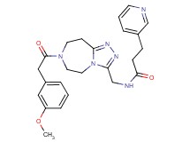 N-({7-[(3-methoxyphenyl)acetyl]-6,7,8,9-tetrahydro-5H-[1,2,4]triazolo[4,3-d][1,4]diazepin-3-yl}methyl)-3-(3-pyridinyl)propanamide