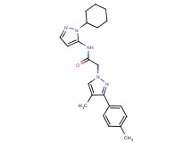 N-(1-cyclohexyl-1H-pyrazol-5-yl)-2-[4-methyl-3-(4-methylphenyl)-1H-pyrazol-1-yl]acetamide