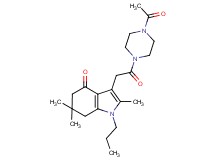 3-[2-(4-acetyl-1-piperazinyl)-2-oxoethyl]-2,6,6-trimethyl-1-propyl-1,5,6,7-tetrahydro-4H-indol-4-one