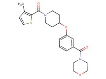 4-[3-({1-[(3-methyl-2-thienyl)carbonyl]-4-piperidinyl}oxy)benzoyl]morpholine