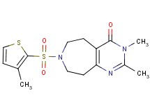 2,3-dimethyl-7-[(3-methyl-2-thienyl)sulfonyl]-3,5,6,7,8,9-hexahydro-4H-pyrimido[4,5-d]azepin-4-one