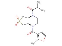 (4aR*,7aS*)-1-isobutyryl-4-(2-methyl-3-furoyl)octahydrothieno[3,4-b]pyrazine 6,6-dioxide