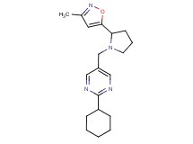 2-cyclohexyl-5-{[2-(3-methylisoxazol-5-yl)pyrrolidin-1-yl]methyl}pyrimidine
