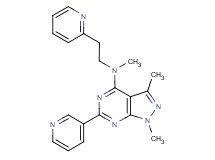 N,1,3-trimethyl-6-(3-pyridinyl)-N-[2-(2-pyridinyl)ethyl]-1H-pyrazolo[3,4-d]pyrimidin-4-amine