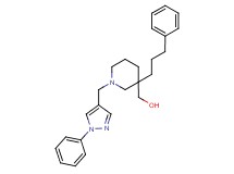 {3-(3-phenylpropyl)-1-[(1-phenyl-1H-pyrazol-4-yl)methyl]-3-piperidinyl}methanol