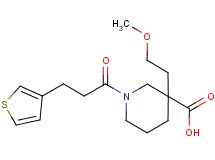 3-(2-methoxyethyl)-1-[3-(3-thienyl)propanoyl]-3-piperidinecarboxylic acid