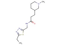 N-[(5-ethyl-1,3,4-thiadiazol-2-yl)methyl]-3-(1-methyl-3-piperidinyl)propanamide