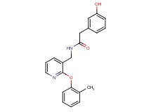 2-(3-hydroxyphenyl)-N-{[2-(2-methylphenoxy)pyridin-3-yl]methyl}acetamide