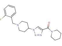1-(2-fluorobenzyl)-4-[4-(1-piperidinylcarbonyl)-1H-1,2,3-triazol-1-yl]piperidine