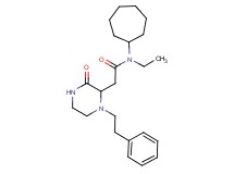 N-cycloheptyl-N-ethyl-2-[3-oxo-1-(2-phenylethyl)-2-piperazinyl]acetamide