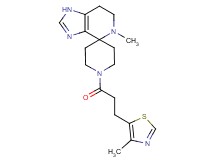 5-methyl-1'-[3-(4-methyl-1,3-thiazol-5-yl)propanoyl]-1,5,6,7-tetrahydrospiro[imidazo[4,5-c]pyridine-4,4'-piperidine]