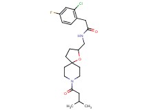 2-(2-chloro-4-fluorophenyl)-N-{[8-(3-methylbutanoyl)-1-oxa-8-azaspiro[4.5]dec-2-yl]methyl}acetamide