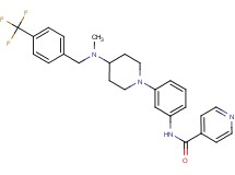 N-[3-(4-{methyl[4-(trifluoromethyl)benzyl]amino}-1-piperidinyl)phenyl]isonicotinamide