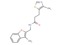 N-[(3-methyl-1-benzofuran-2-yl)methyl]-3-(4-methyl-1,3-thiazol-5-yl)propanamide