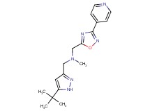 1-(5-tert-butyl-1H-pyrazol-3-yl)-N-methyl-N-{[3-(4-pyridinyl)-1,2,4-oxadiazol-5-yl]methyl}methanamine