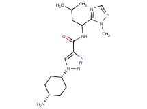 1-(cis-4-aminocyclohexyl)-N-[3-methyl-1-(1-methyl-1H-1,2,4-triazol-5-yl)butyl]-1H-1,2,3-triazole-4-carboxamide
