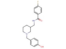 4-fluoro-N-{[1-(4-hydroxybenzyl)-3-piperidinyl]methyl}benzamide