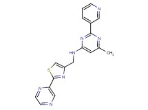6-methyl-N-[(2-pyrazin-2-yl-1,3-thiazol-4-yl)methyl]-2-pyridin-3-ylpyrimidin-4-amine