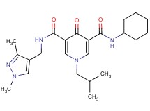 N-cyclohexyl-N'-[(1,3-dimethyl-1H-pyrazol-4-yl)methyl]-1-isobutyl-4-oxo-1,4-dihydro-3,5-pyridinedicarboxamide