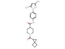 N-[4-(3,5-dimethyl-1H-pyrazol-1-yl)phenyl]-1-(spiro[2.3]hex-1-ylcarbonyl)-4-piperidinecarboxamide