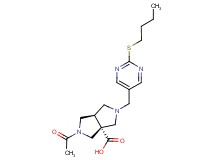 (3aR*,6aR*)-2-acetyl-5-{[2-(butylthio)pyrimidin-5-yl]methyl}hexahydropyrrolo[3,4-c]pyrrole-3a(1H)-carboxylic acid