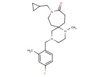 9-(cyclopropylmethyl)-4-(4-fluoro-2-methylbenzyl)-1-methyl-1,4,9-triazaspiro[5.6]dodecan-10-one